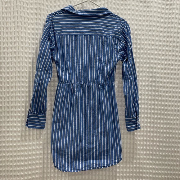 Steve Madden Knot Waist Striped Shirt Dress - XS - Picture 6 of 7